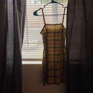 Yellow plaid dress